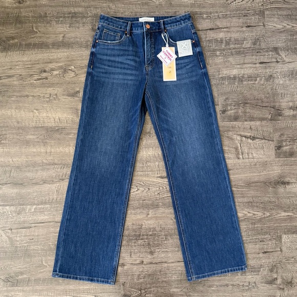Risen High Rise Straight Leg Jeans | 7/28 | NWT Tummy Control Stretch - Picture 4 of 15